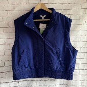 JoyLab Navy Blue Women's Crop Vest‎